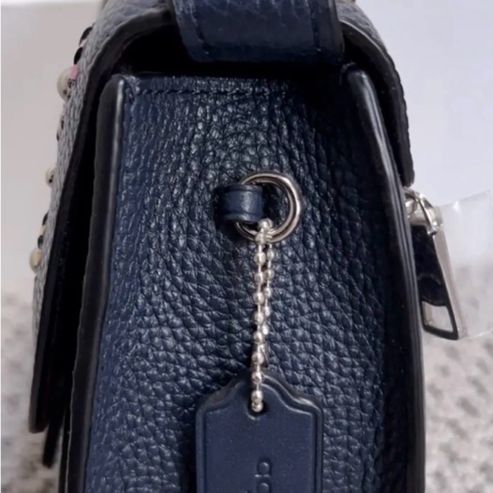 NWT Coach Remi Saddle Bag With Whipstitch Daisy Applique WITH card wallet - Picture 5 of 10